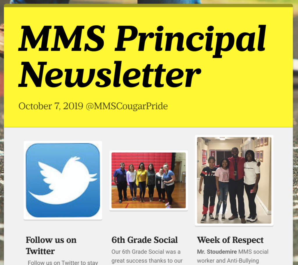 MMS Newsletter - October 7 2019