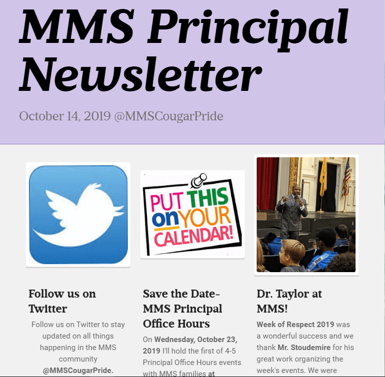 MMS October 14 2019 Newsletter