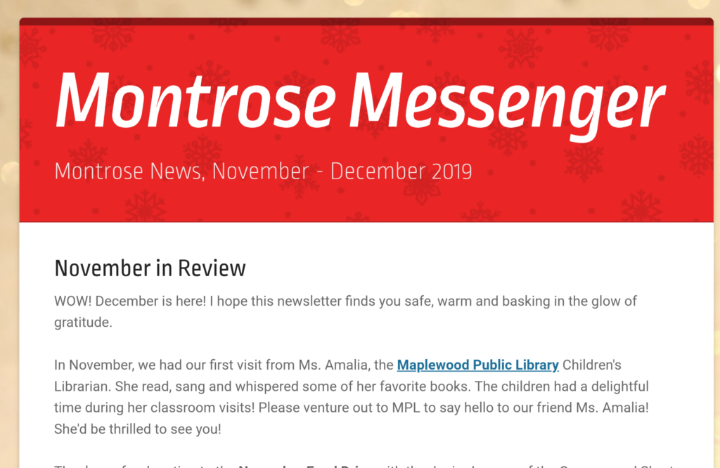 Montrose Messenger - December