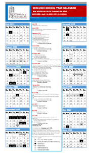 District Calendar & Handbook