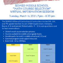 Middle School Course Selection Info Session