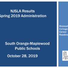 NJSLA Results - Spring 2019 Administration - October 28 2019