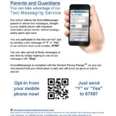 School Messenger - Parent SMS Flyer - December 2019