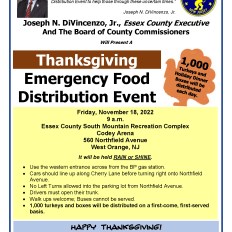 Thanksgiving Food distribution flier - nov 18 - english